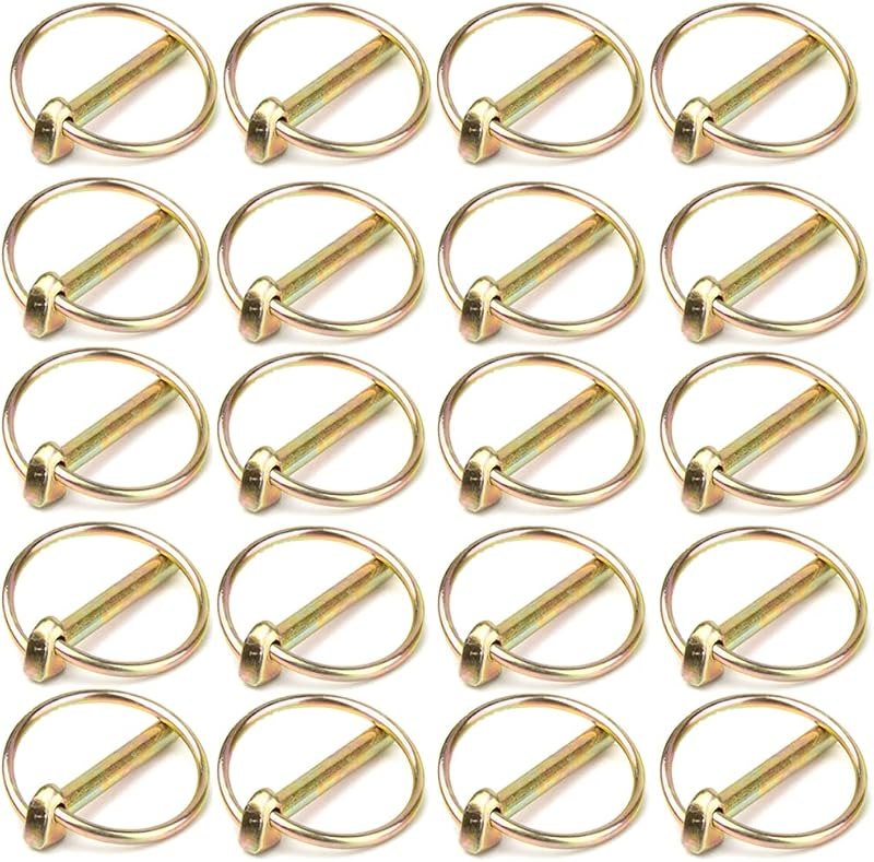 21 PCS 3/16 Lynch Pin Lynch Pin Assortment Kit Shaft Locking Pin,Heavy Duty Lynch Pin for Farm Tractors Trailers Mower