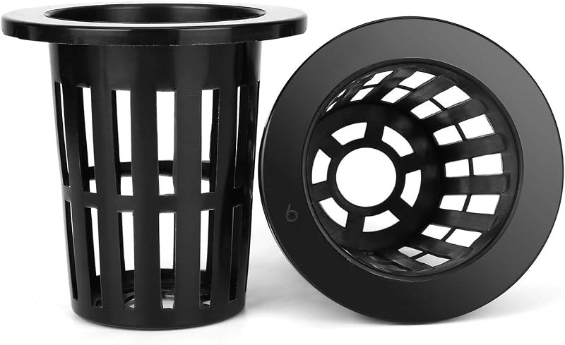 50 Pack 2 inch Net Pots Heavy Duty Net Cups Wide Lip Designed for Hydroponics and Aquaponics Slotted Mesh —