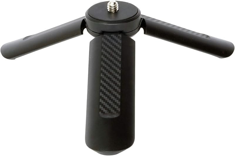 Movo TR-1 Compact Mini Tabletop Tripod/Hand Grip with 1/4" Screw and Folding Feet. Compatible with GoPro, DSLR
