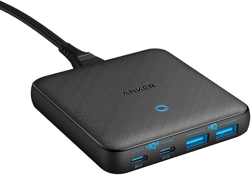 USB C Fast Charger, Anker 63W 4 Port PIQ 3.0 & GaN Fast Charger Adapter, PowerPort Atom III Slim Wall Charger with