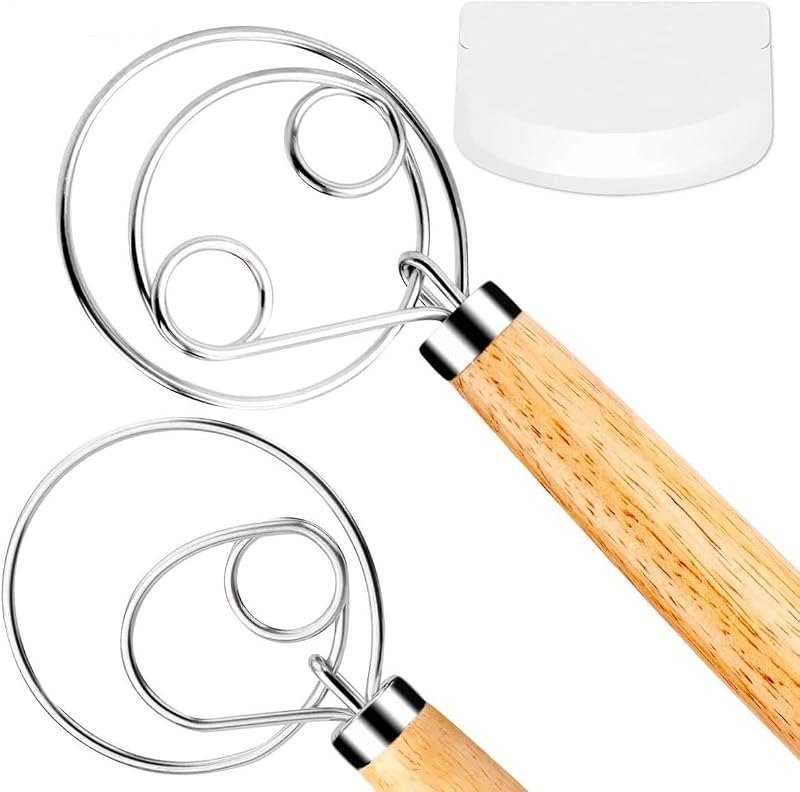 Danish Dough Whisk Bread Mixer 2 Pack — baking dough whisk for baking dough whisk