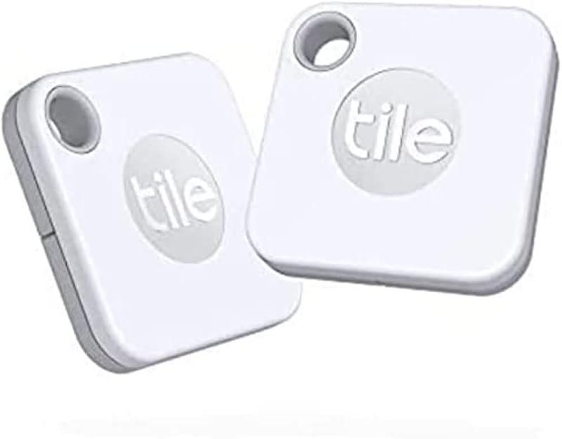 Tile Mate (2020) 2-Pack -Bluetooth Tracker, Keys Finder and Item Locator for Keys, Bags and More; Water Resistant with