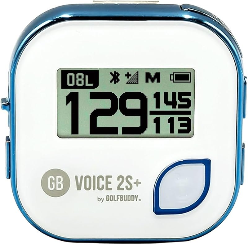 GOLFBUDDY Voice 2S+ Talking GPS Rangefinder, Clip on Hat Golf Navigation, Slope Mode on/Off, 18 Hours Battery Life