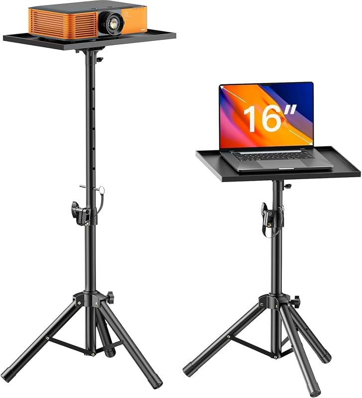 AMADA Projector Stand, Laptop Stand with Adjustable Height 22 to 36 inch, Heavy Duty Projector Mount as DJ Racks