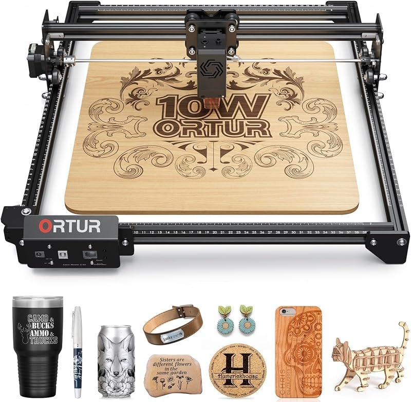 ORTUR Laser Master 2 S2 LU2-10A Laser Engraver Laser, 10000mW Engraving Cutting Machine, Class 4 High Accuracy Laser