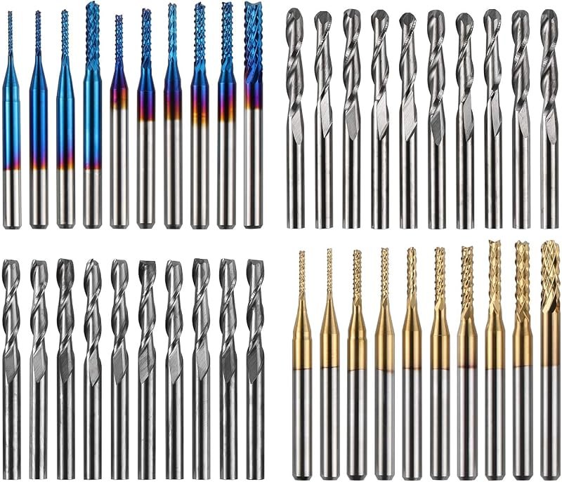 Genmitsu 40pcs End Mills CNC Router Bits, 1/8" Shank — CNC Machines, accessories and produc for cnc machines