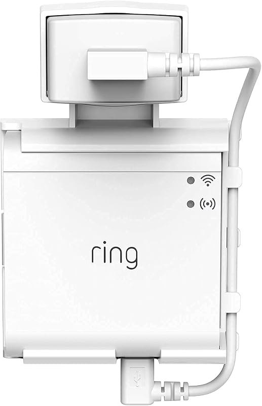 Outlet Installation of Ring Bridge, No Drilling and Space-Saving Wall Mount Bracket, with Short Cable for Ring Smart