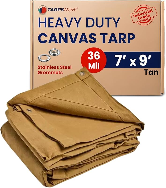 Tarps Now 7x9 ft Heavy Duty Canvas Tarp — Best products for off grid and campi for products off grid camping