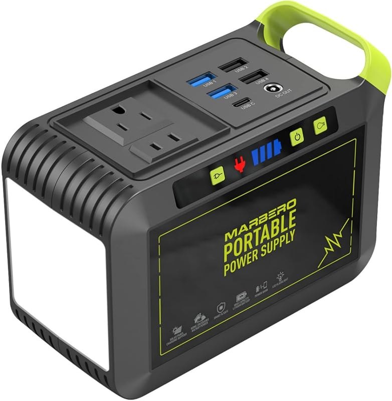 MARBERO Portable Power Station 88Wh, 120W Surge, Solar Generator 24,000mAh — Best products for off grid and campi for