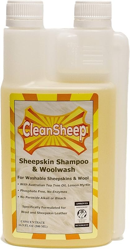 CleanSheep Sheepskin Shampoo & Woolwash Concentrate — Stain, wool wash, and dryer bits. ki for stain wool wash dryer