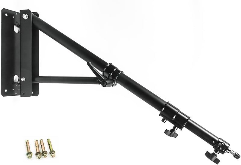 Wall Mount Boom Arm Photography, Ring Light Wall Mount Max Length 70 inches /180 cm for Photo Studio Video Light