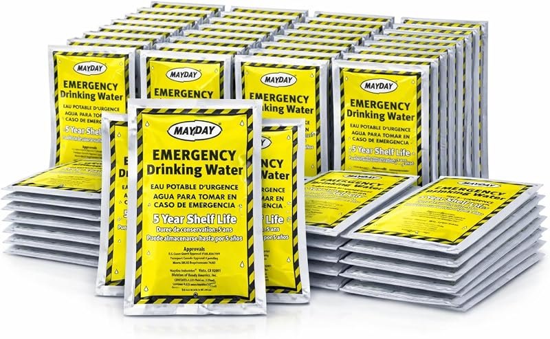 Mayday 73021 Emergency Water Packets (50-Pack) — Water storage and first-aid refills. for water storage first aid
