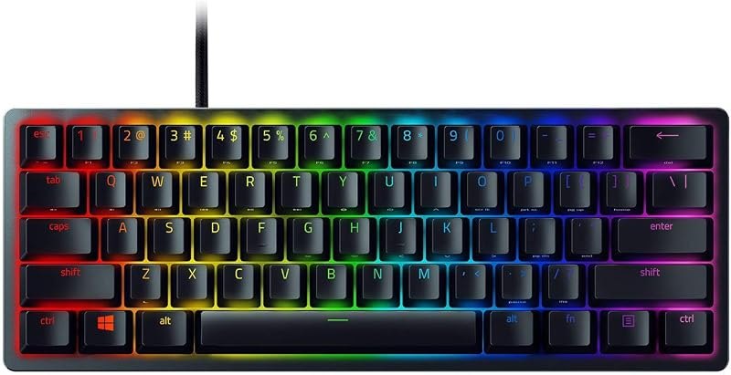 Razer Huntsman Mini 60 Percent Wired Optical Clicky Switch Gaming Keyboard with Chroma RGB Backlighting, PBT Keycaps