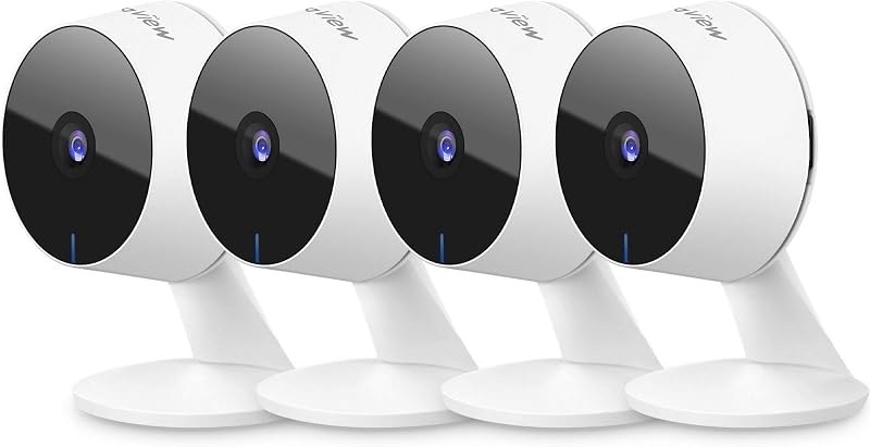 Security Cameras 4pcs, Home Security Camera Indoor 1080P, Wi-Fi Cameras Wired for Pet, Motion Detection, Two-Way