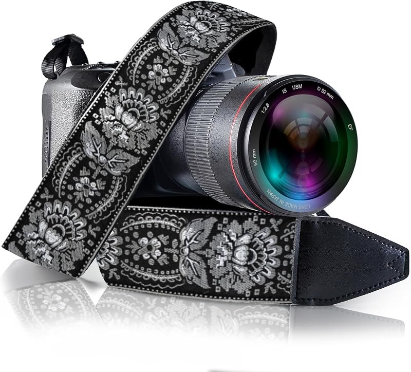 Art Tribute Camera Strap - Shoulder, Crossbody & Neck Camera Strap for Photographers, Fits All Cameras, Canon Nikon