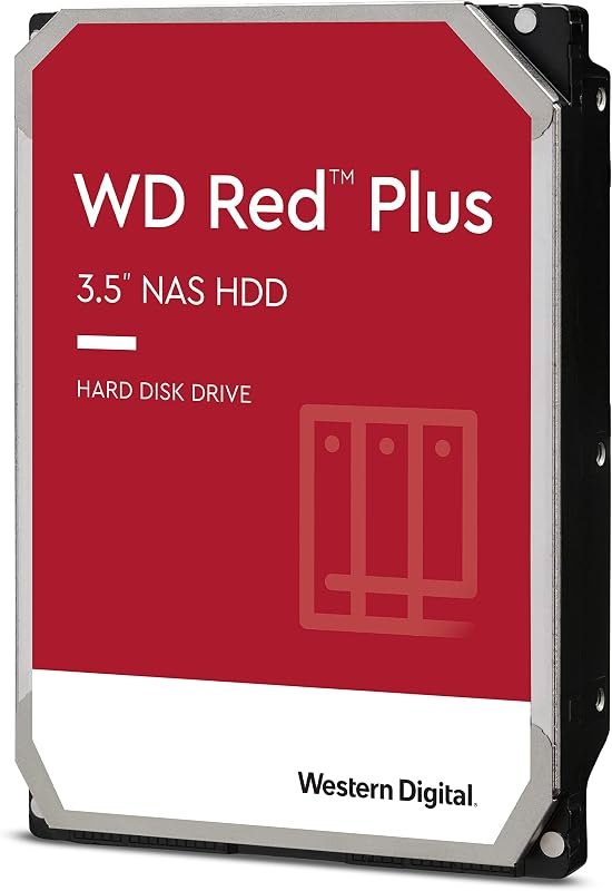 WD Red Plus 2TB NAS 3.5" Internal Hard Drive - 5400 RPM Class, SATA 6 Gb/s, CMR, 64MB Cache — best NAS hard drive for