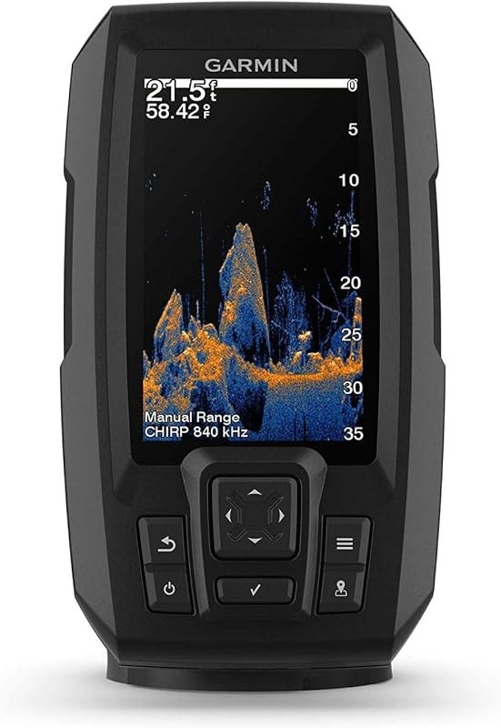 Garmin STRIKER Vivid 4cv, Easy-to-Use 4-inch Color Fishfinder and Sonar Transducer, Vivid Scanning Sonar Color