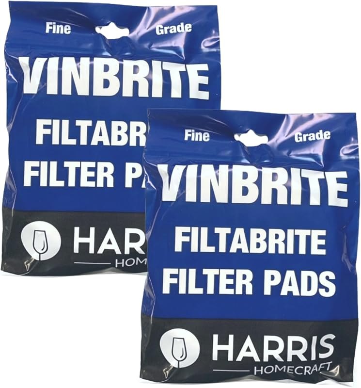 Replacement Filtabrite Pads (2-pack bundle, 5-pads per pack, 10 pads total) for Vinbrite MK3 Wine filter kit — wine
