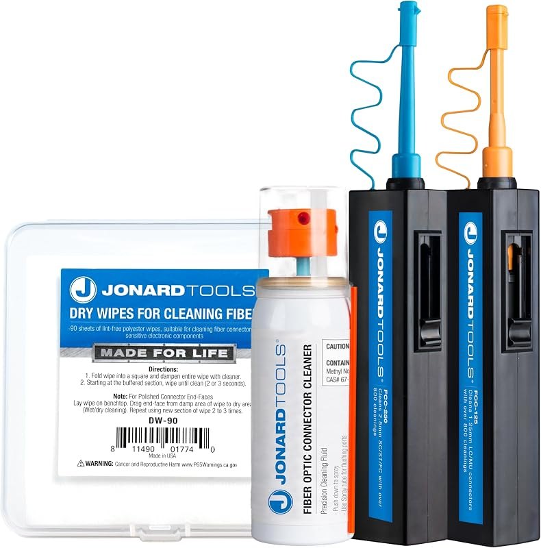 Jonard Tools TK-182RF Refill Kit for TK-182 Fiber Optic Connector Cleaning Kit — kit for home tool kit refill