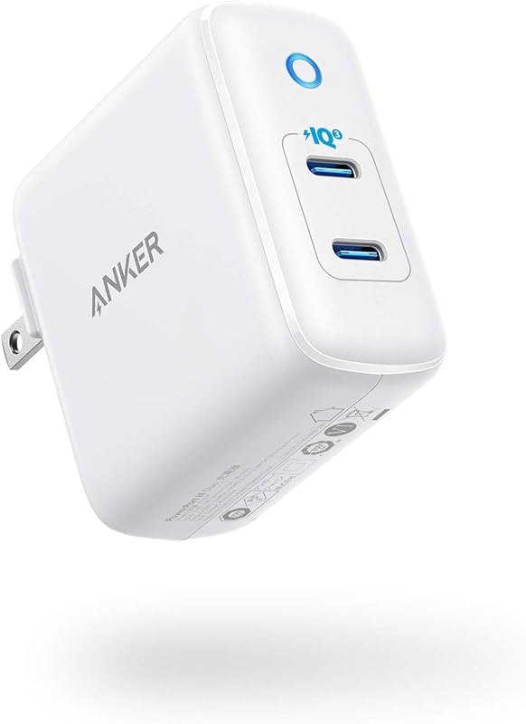 Anker USB C Charger, 40W 2-Port PIQ 3.0, PowerPort III Duo Type C Foldable Fast Charger, Power Delivery for iPhone