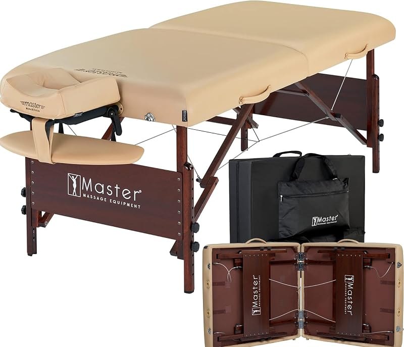 Master Massage 30 Inch Portable Professional Lightweight Massage Table, Spa Bed, 3 Thick Cushion, with Free Carrying