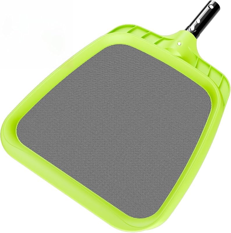 Sepetrel Pool Skimmer Net - Professional Heavy Duty Reinforced Frame Nylon Flat Leaf Rake Net,for Spa Pond Swimming