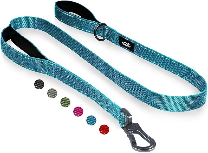 Twoear 6FT 1IN Heavy Duty Dog Leash for Large Dogs with 2 Padded Handles — Bowls, litter, leashes, and pet gear for