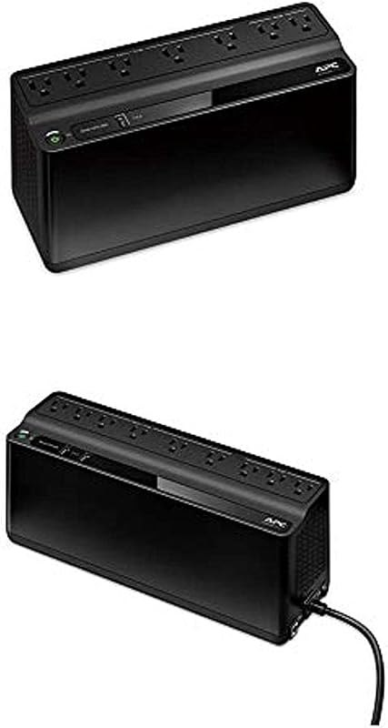 APC UPS Battery Backup Bundle- (1) 850VA Backup Battery with 2 USB Charging Port; (1) 600VA Backup Power Supply with 1