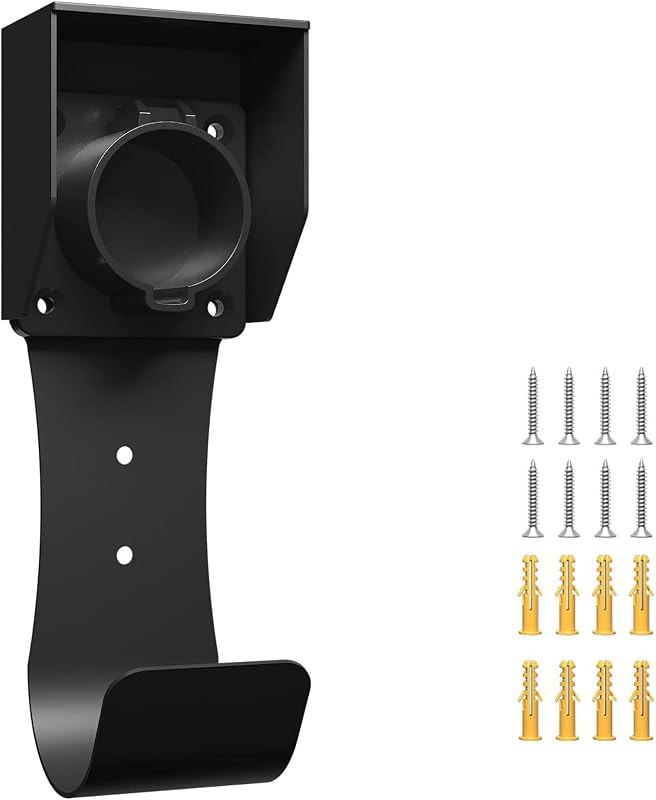 MAX GREEN Wall-Mount Connector Holster Dock,Nozzle Holster Dock with Screws for SAE J1772 EVSE Electric Vehicle EV