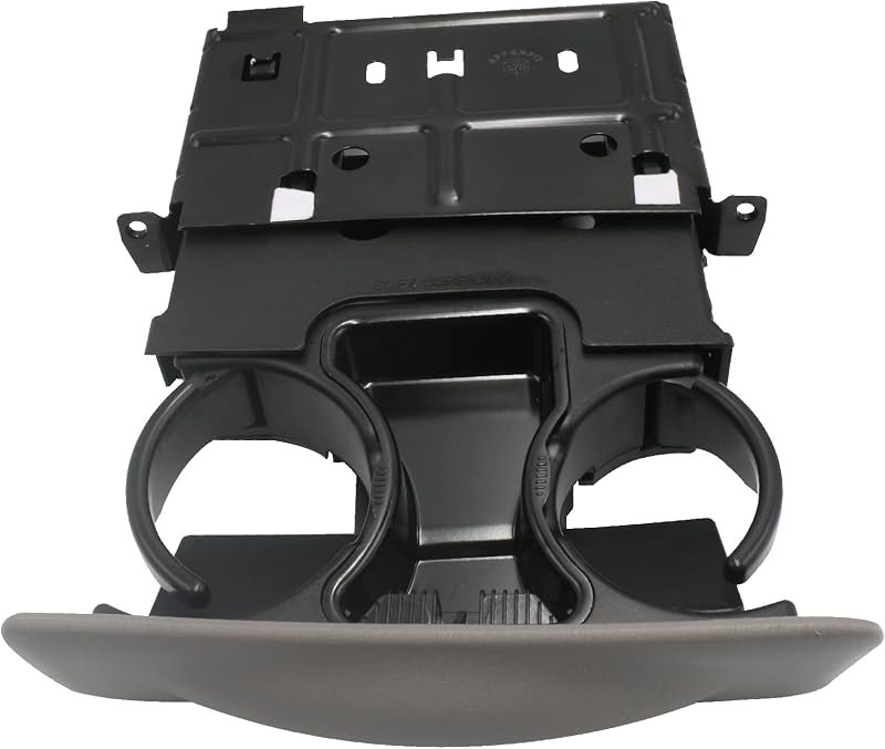 in Dash Cup Holder Insert w/Ashtray Gray Compatible with Ford F250 F350 F450 F550 Super Duty Truck Excursion 1999-2004
