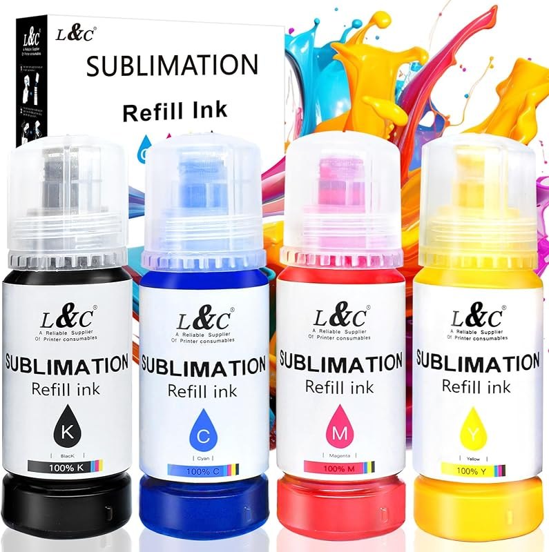 Sublimation Ink Refill Bottles Auto Refill Compatible for ET2400 ET2720 ET4800 ET-2803 ET-2800 ET-2840 ET-4700 ET-2760
