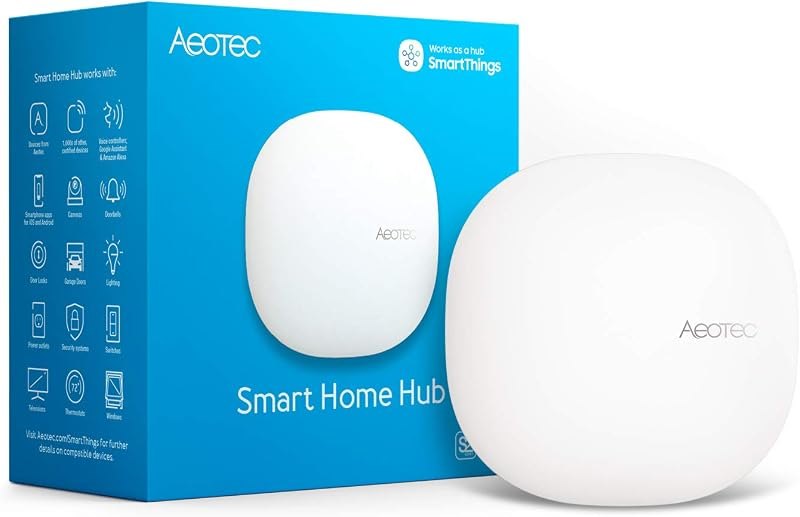 Aeotec Smart Home Hub, Works as a SmartThings Hub, Z-Wave, Zigbee, Matter Gateway, Compatible with Alexa, Google