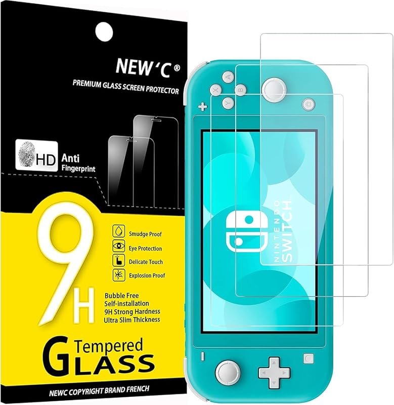 NEW'C for Nintendo Switch Lite Screen Protector Tempered Glass HD Clear — best nintendo Switch screen protecto for