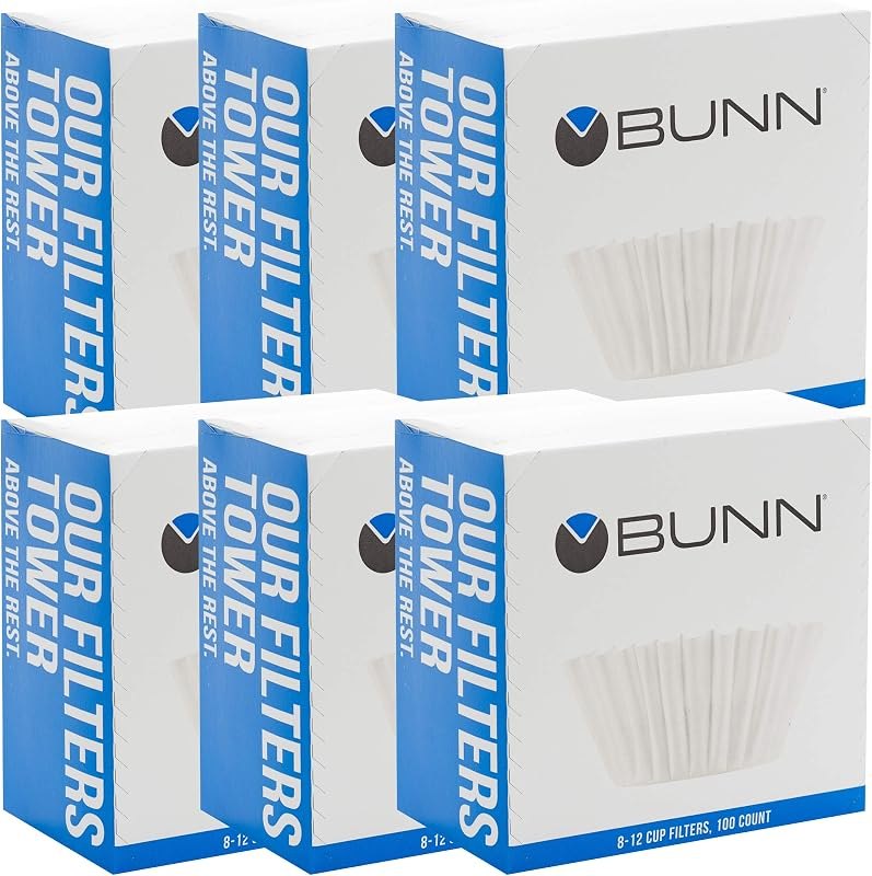 BUNN 8-12 Cup Coffee Filters, 6 each, 100ct — coffee chemex filters for coffee chemex filters