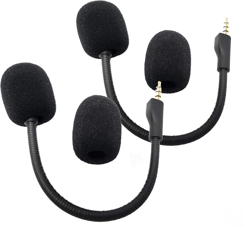 TNE 2 Pack Replacement Game Mic for Steelseries Arctis 1 Headphones Detachable Microphone Boom for Arctis 1 PS4 Pro