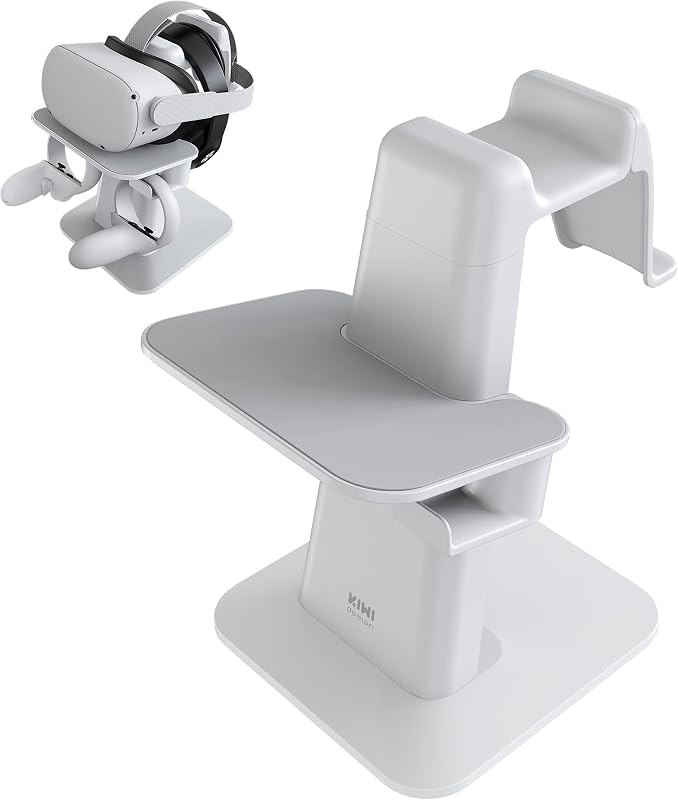 KIWI design VR Stand Accessories Compatible with Quest 2/PSVR 2/Valve Index/HP Reverb G2/ Pico 4/Quest VR Headset and