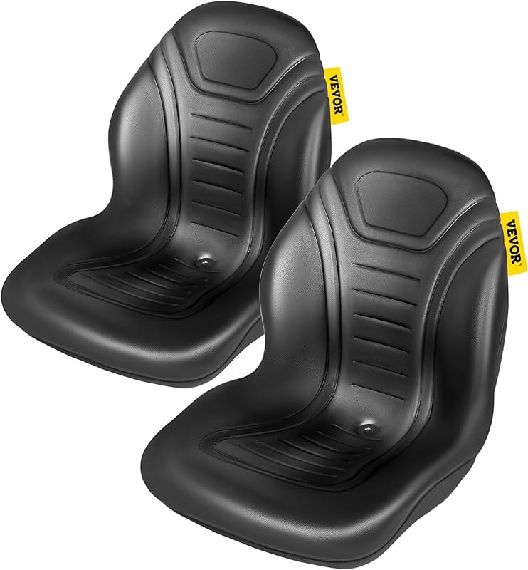 VEVOR Universal Tractor Seat Replacement 2 Pcs Compact High Back Mower Seat — universal tractor seat for tractor seat