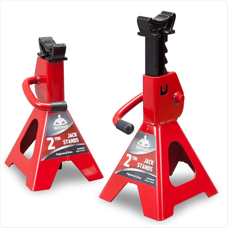 Jack Boss Jack Stands Low Profile 2 Ton(4000 LBs) Lifting Car Stand, Fit Use for Cars Automotive Small Vehicles, 2