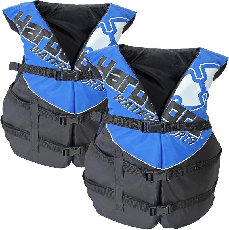 2 Pack Hardcore Coast Guard Type III PFD for Adults; Life Jacket Paddle Vest for Adults; Life Vest Flotation Device