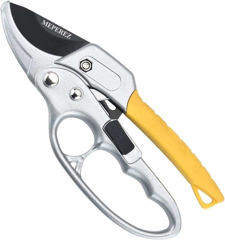 Germany Pruning Shears For Gardening, Arthritis Weak Hand Snips, 4x cutting power trimming, 1-Inch Cut Capacity Garden