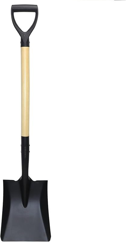 Square Shovel, Shovels for Digging with D-Handle, Overall 41-Inch Long Garden Shovel, Transfer Shovel, Snow Shovel for