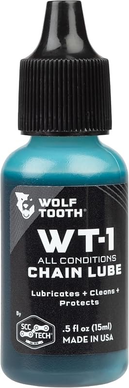 Wolf Tooth WT-1 Chain Lube 0.5 oz — Locks, mounts, and chain lube. for h for locks mounts chain lube