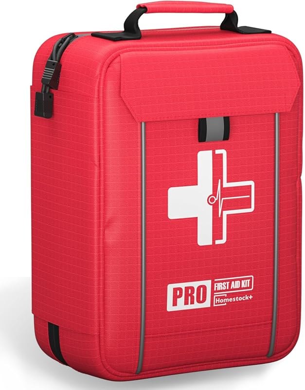 Upgrade - Comprehensive First Aid Kit with Labelled Compartments, Molle System Emergency Kits for Car,Home,Hiking