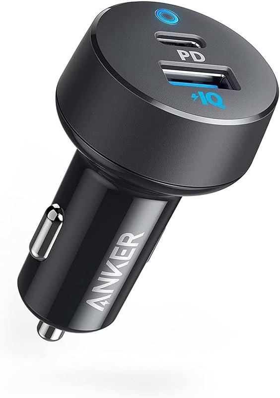 Anker USB C Car Charger, Compact 32W 2-Port, LED Indicator Type C Charger with 20W Power Delivery & 12W PowerIQ
