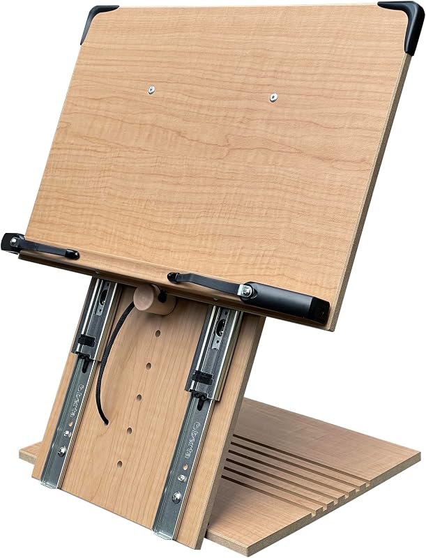 BS2500PRO XL Super Heavy Duty 15.4x10.5 Portable Height Adjustable Foldable Eye Level Bookstand Holder for Reading