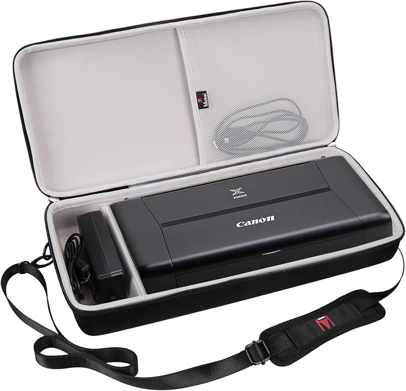 Mchoi Hard Case Fits for Canon PIXMA TR160 / TR150 / iP110 Wireless Mobile Printer with Battery, Padded Shoulder
