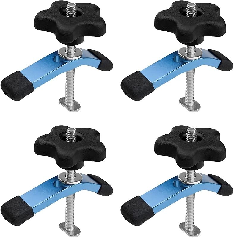 POWERTEC 71389-P2 T-Track Mini Hold-Down Clamp, 3-5/8" L x 3/4" Width, Set of 4 — CNC Machines, accessories and produc