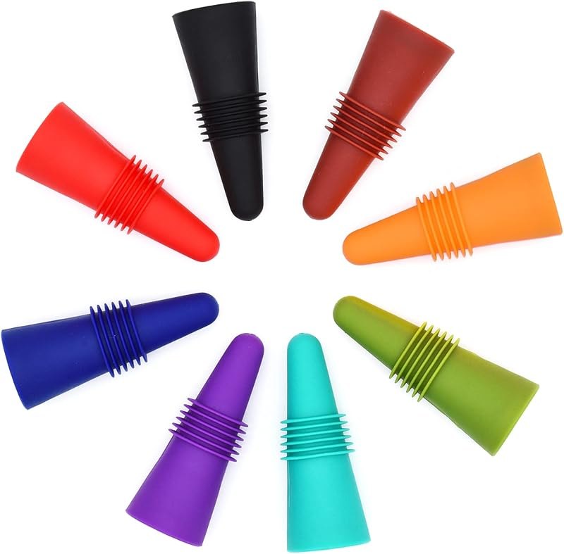 Wine Stoppers Beverage Bottle Sealer Soft Silicone Wine Bottle Stoppers Corks with Grip Top for Keeping Wine Champagne