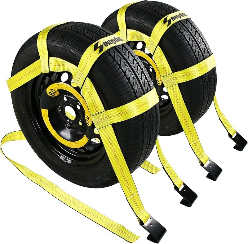 Sumpluct Tow Dolly Basket Straps with Flat Hook 2 Pack Fit 14"-19" Car Tire — Items from Amazon Haul, Amazon's ver for
