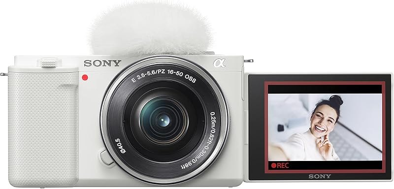 Sony ZV-E10 APS-C Mirrorless Camera with 16-50mm Lens White — Sony for beginner mirrorless camera refill